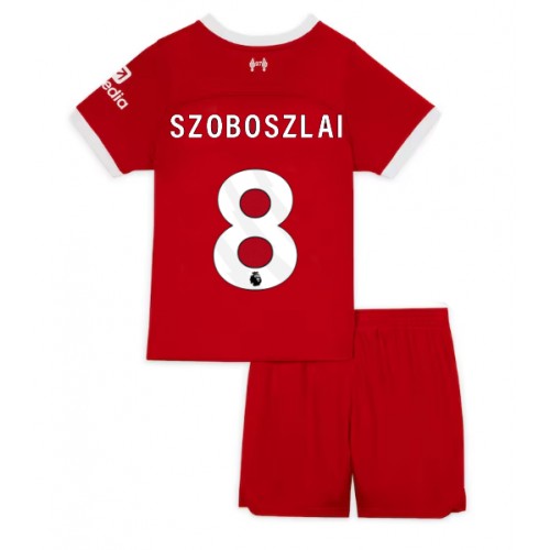 Dětský Fotbalový dres Liverpool Szoboszlai Dominik #8 2023-24 Domácí Krátký Rukáv (+ trenýrky)